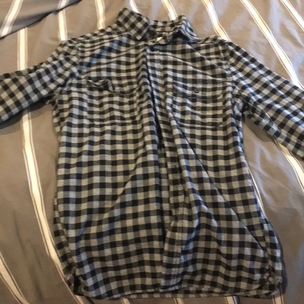 Black and Grey Checkered Flannel